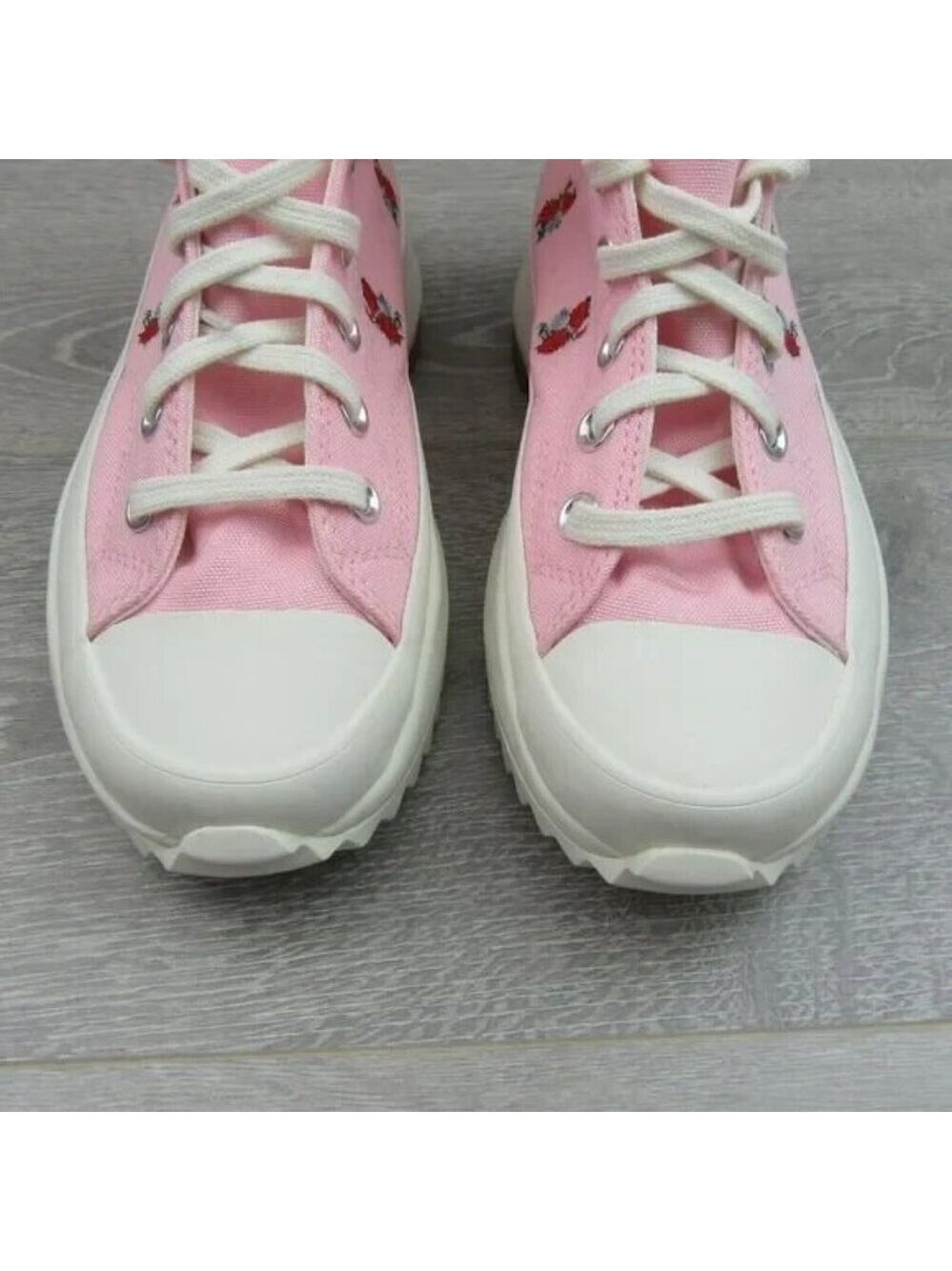Converse Run Star Hike HI Platform Women's Size 9.5 Pink Red Roses NEW A05192C - Picture 6 of 14